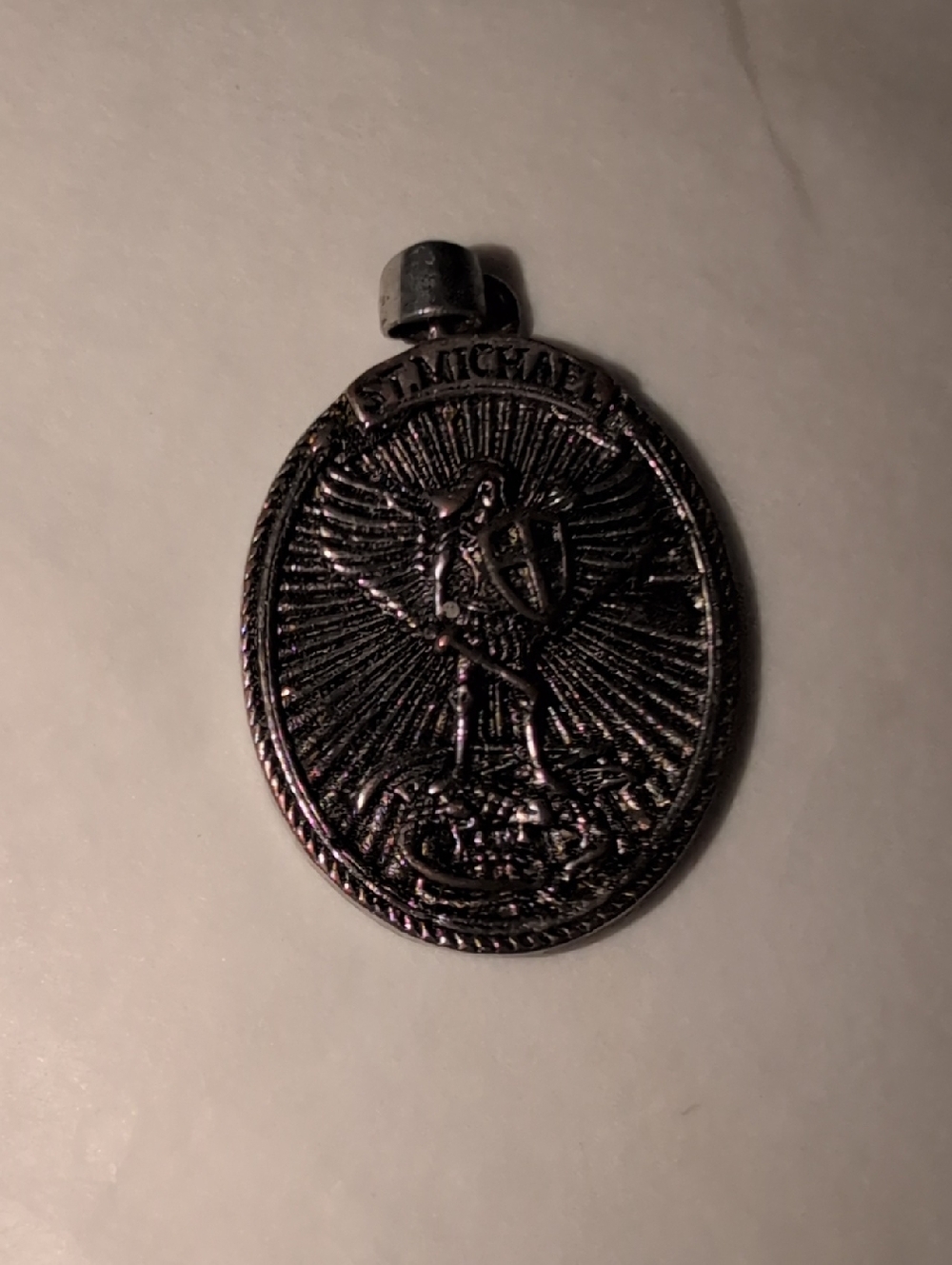🥀3/$25🥀 St. Michael Guardian Angel Medal Pendant in Silver Tone